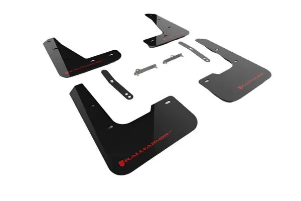Rally Armor 2024+ Hyundai Elantra N Line Black Mud Flap w/ Red Logo