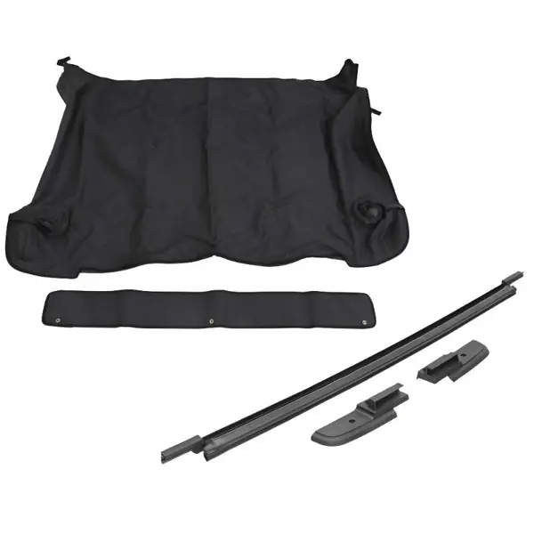 Rampage 2018-2022 Jeep Wrangler(JL) 4-Door Tonneau Cover w/ Tailgate Bar Kit - Black Diamond