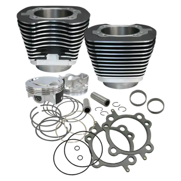 S&S Cycle 99-06 BT 97in Big Bore Cylinder Kit - Wrinkle Black