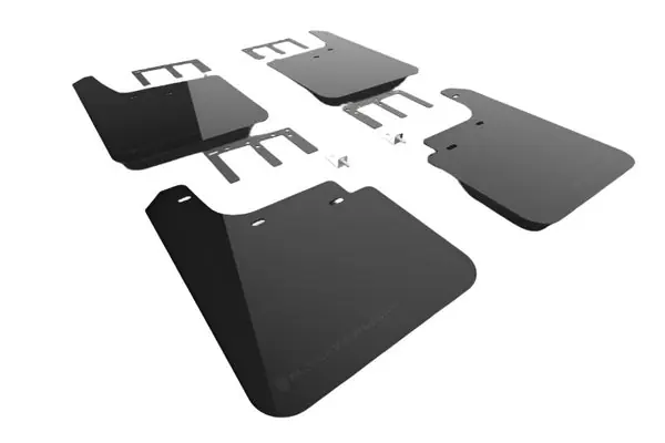 Rally Armor 19-24 Gen 4 Chevy Silverado 1500 Black UR Mud Flap Metallic Black Logo