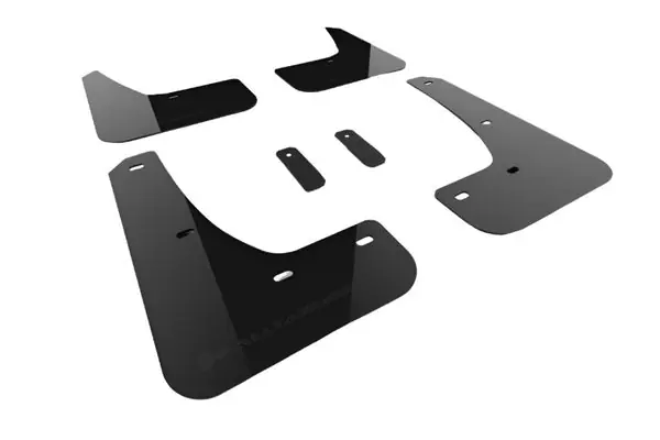 Rally Armor 2024 Tesla Model 3 Highland Black UR Mud Flap Metallic Black Logo