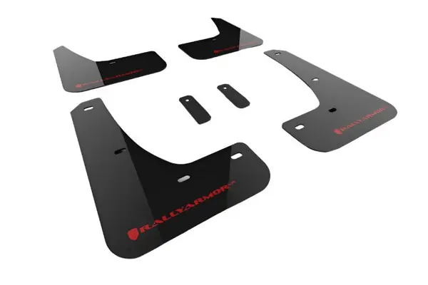 Rally Armor 2024 Tesla Model 3 Highland Black UR Mud Flap Red Logo