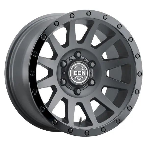 ICON Compression 18x9 5x150 25mm Offset 6in BS 110.1mm Bore Double Black Wheel
