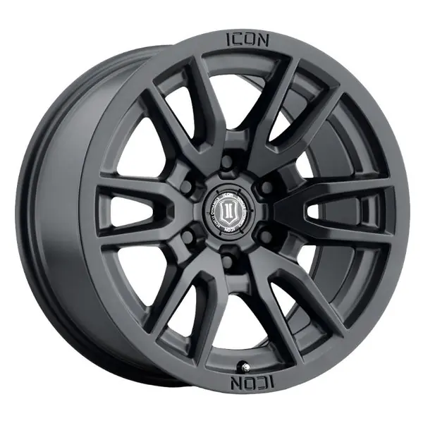 ICON Vector 6 17x8.5 6x5.5 25mm Offset 5.75in BS 95.1mm Bore Satin Black Wheel