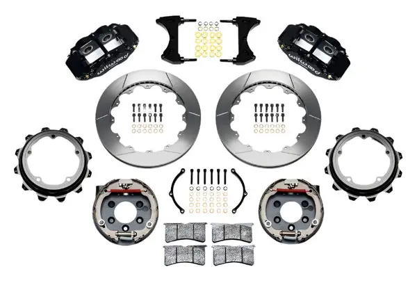 Wilwood Narrow Superlite 4R Rear P-Brk Kit 12.88in Strange Eng Floater 3.49in Offset