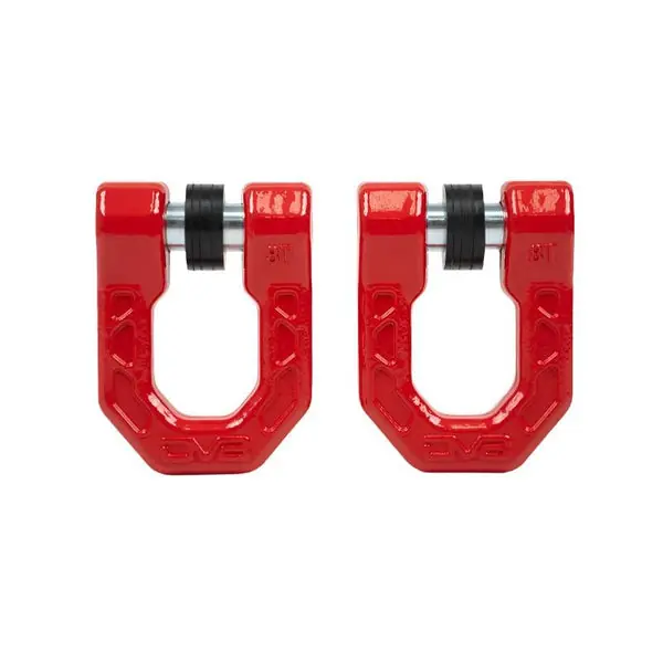 DV8 Offroad Elite Series D-Ring Shackles - Pair (Red)