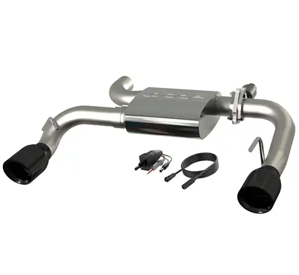 QTP 21-24 Ford Bronco QTP Screamer Axle Back Black Tips