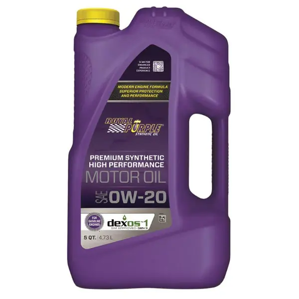 Royal Purple Premium Synthetic High Performance Multi-Grade 0W-20 Motor Oil - 5 Quart