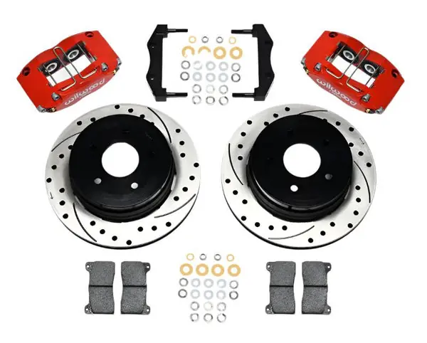 Wilwood Dynapro Radial Rear Kit 12.19in Drilled Red 2004-2006 Pontiac GTO