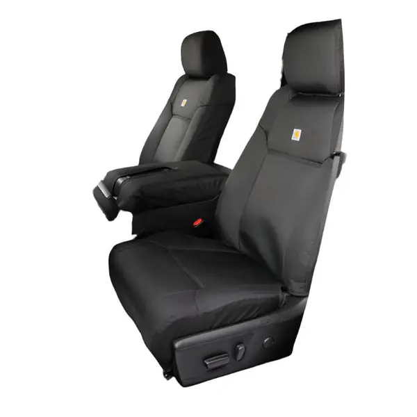 Covercraft 14-18 Chevrolet Silverado Carhartt PrecisionFit Custom Front Row Seat Covers - Blk