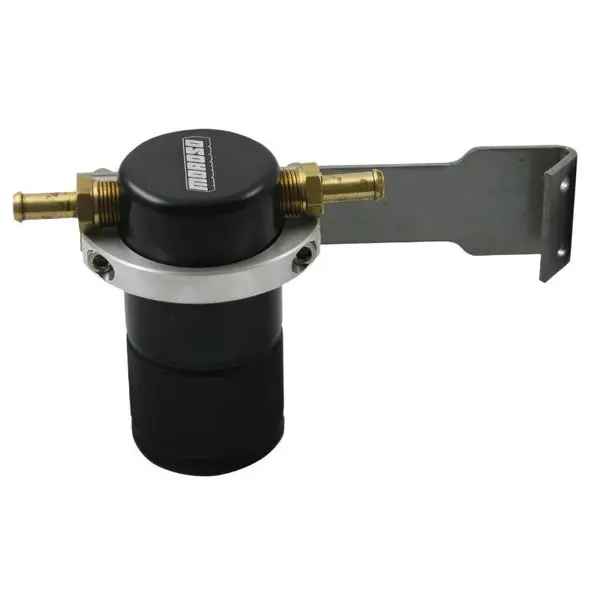 Moroso 08-14 Cadillac CTS-V Air/Oil Separator Catch Can - Small Body - Billet Aluminum -Black Finish