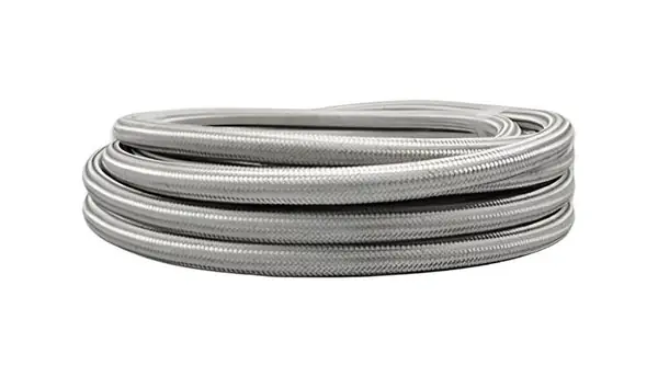 Vibrant SS Braided Flex Hose with PTFE Liner -8 AN 0.32in ID (150ft Roll)