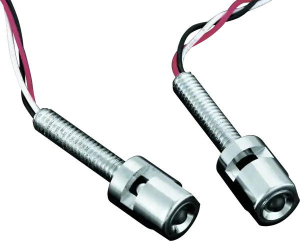 Kuryakyn LED License Plate Light With Red Accent Light Universal Chrome