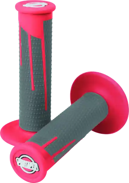 ProTaper Full Diamond Clamp-On Grips - Red/Dark Gray
