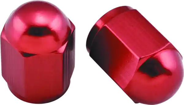 BikeMaster Valve Caps Aluminum (6 Pair) - Red