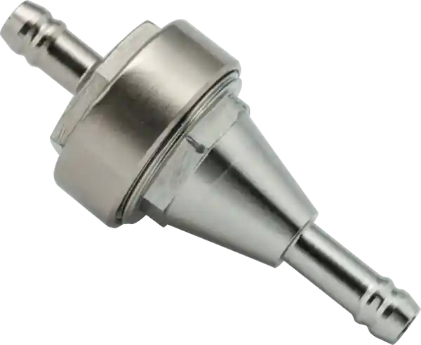 BikeMaster 1/4in Inline Fuel Filter - Titanium