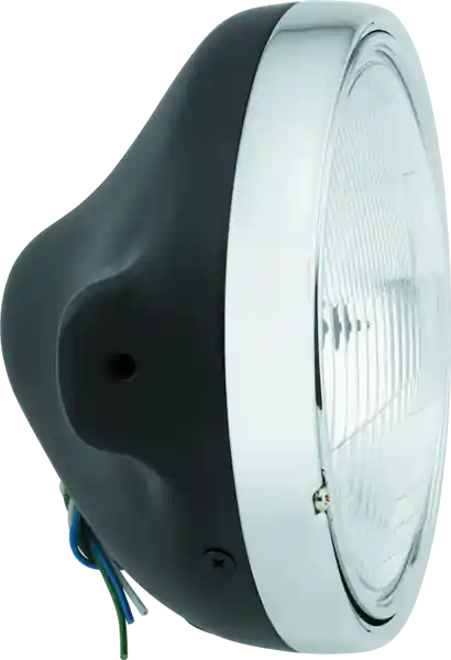 BikeMaster 7in Slim Headlight Side Mount - Black