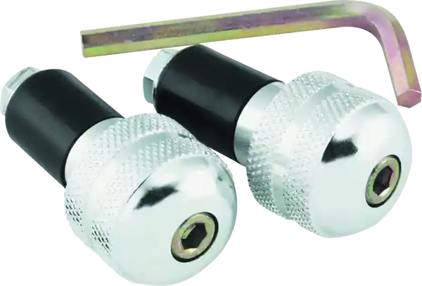 BikeMaster Anti Vibration Bar Ends - Silver