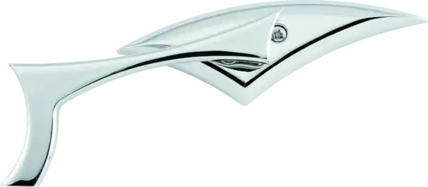 BikeMaster Sickle Mirrors w/10mm/Yam 10mm/HD Adapters - Pair - Aluminum/Chrome