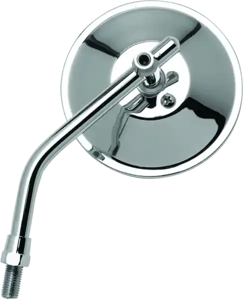 BikeMaster 4in Adjustable Round Mirror 10mm - Each - Chrome