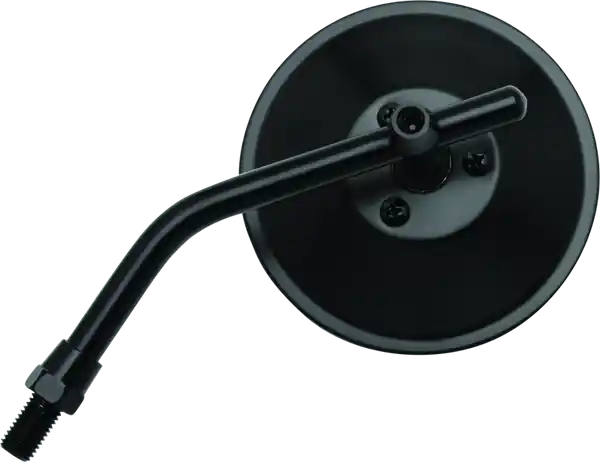 BikeMaster 4in Adjustable Round Mirror 10mm - Each - Black