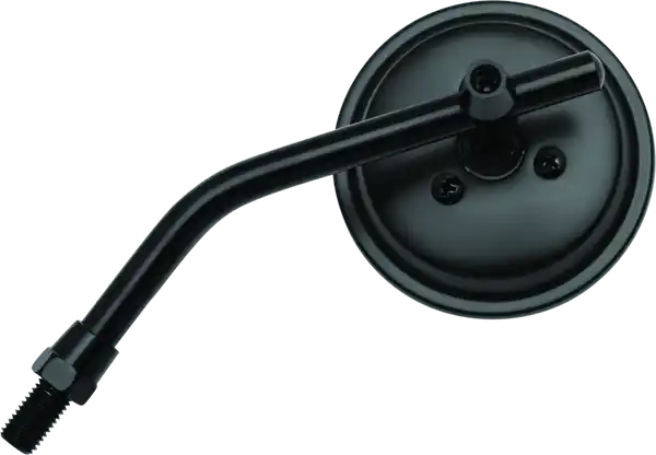 BikeMaster 3in Adjustable Round Mirror 10mm - Each - Black