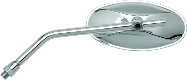 BikeMaster Adjustable Oval Mirror 10mm - Each -Chrome