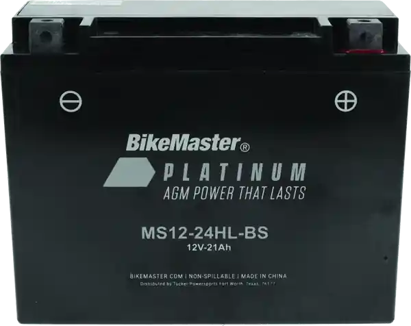 BikeMaster AGM Battery - MS12-24HL-BS
