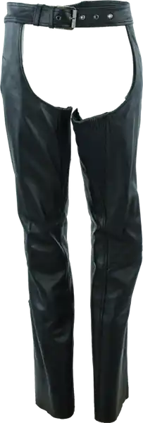 River Road Plains Leather Chaps Black Womens - Small