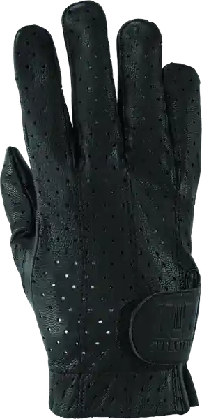 River Road Tucson Leather Perforated Gloves Black - Small
