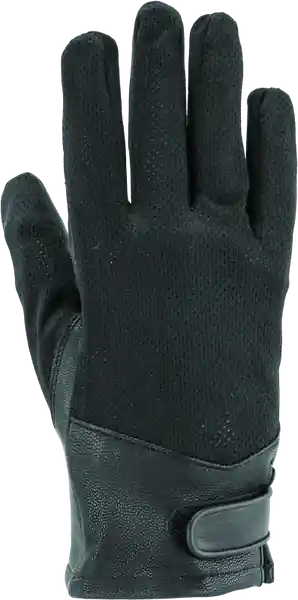 River Road Pecos Leather Mesh Gloves Black - Small