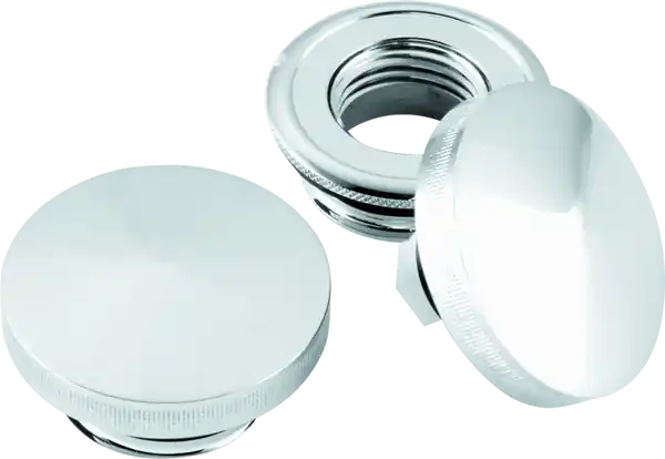 Bikers Choice 82-Up Chrome Pointed Gas Cap Set With Paint Savers
