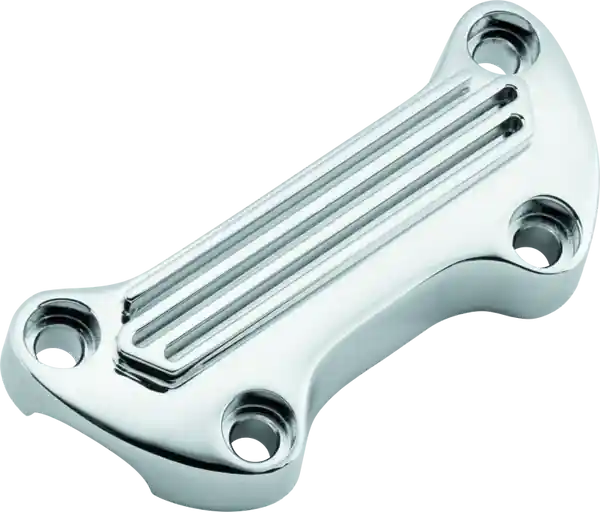 Bikers Choice 74-Up Chrome Finned Handlebar Clamp