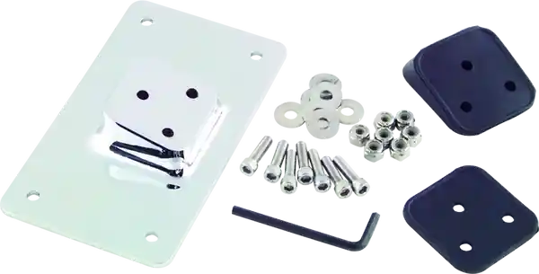 Bikers Choice 55-Up Chrome Custom Laydown License Plate Bracket With 3 Bolt Style
