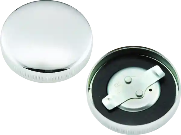 Bikers Choice 36-E73 Chrome Early Nonvent Gas Cap Fatbob Tank Left Side Replaces H-D 61103-65