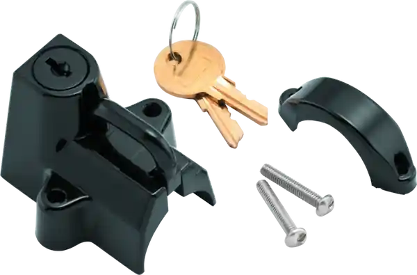Bikers Choice Black Motorcycle Helmet Lock Fits 7/8 - 1 1/4 Tubing