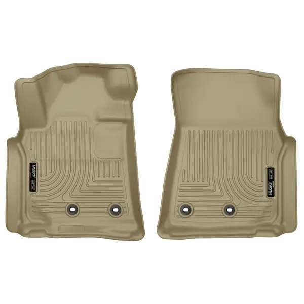 Husky Liners 13-16 Lexus LX570 / 13-16 Toyota Land Cruiser WeatherBeater Front Tan Floor Liners