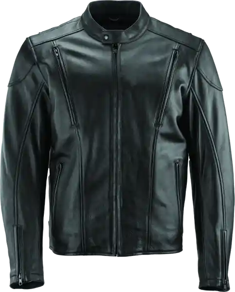 River Road Race Leather Jacket Black - 2XL