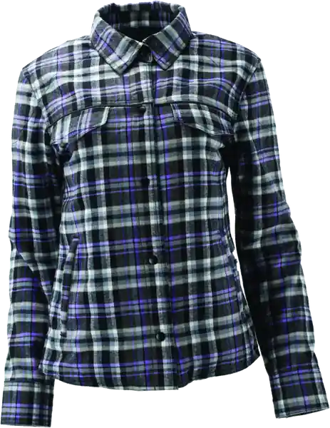 River Road Cameo Flannel Moto Shirt Womens - Large