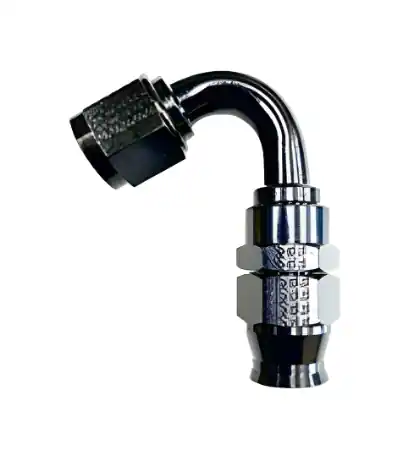 Fragola -6AN Real Street x 150 Degree Hose End Black For PTFE Hose
