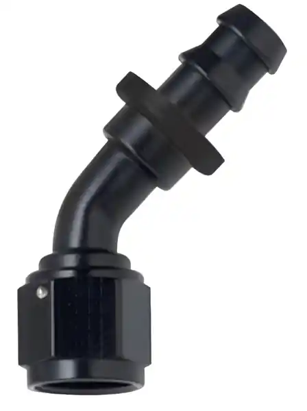 Fragola -10AN Push-Lite End 45 Degree - Black