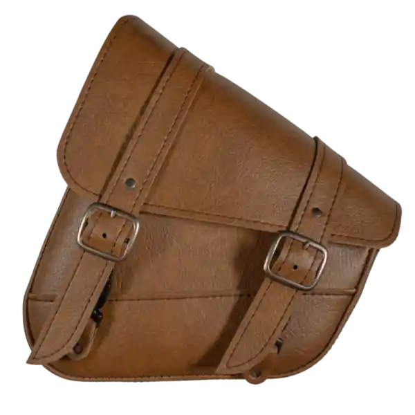 Willie & Max HD Softails, Yamaha Rd Stars, Kaw Vulcan 900, Suz C50 Swingarm Bag - Warm Brown