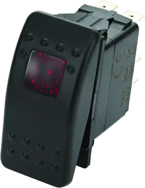DragonFire Racing Lighted Switch On/Off Rocker Switch Red Lite