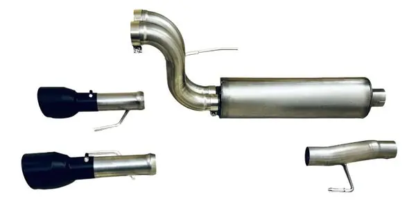 Gibson 2024 Ford F150 5.0L Black Elite Stainless Steel Split Rear Exhaust