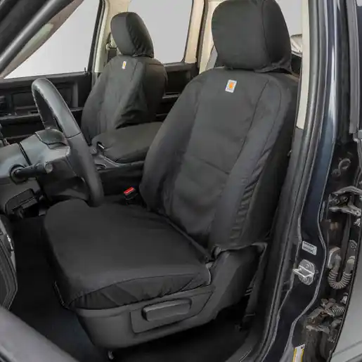 Covercraft 19-24 Dodge Ram 1500 Carhartt Super Dux PrecisionFit Custom Front Row Seat Covers - Black