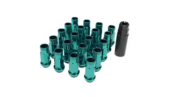 Wheel Mate 12x1.25 48mm Muteki SR48 Green Blue Open End Lug Nuts