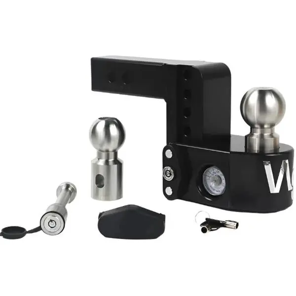 Weigh Safe 4in Drop Hitch w/Built-in Scale & 2in Shank (8K/12.5K GTWR) w/WS05 - Black Cerakote