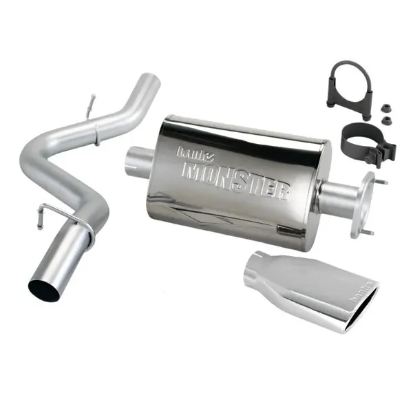 Banks Power 00-03 Jeep 2.5/4.0L/Wrangler (2-Bolt Cat) Monster Exh Sys - SS Single Exh w/ Chrome Tip