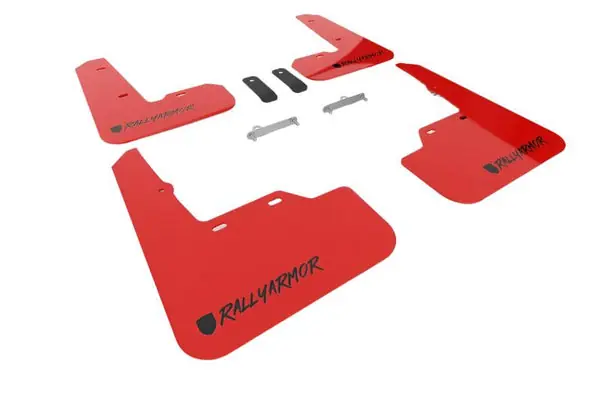 Rally Armor 2022+ Subaru WRX Red UR Mud Flap Altered Font Black Logo