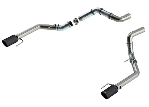 Borla 21-23 Ford Raptor 3in Tail Pipe Kit 4.5in Tip - Carbon Fiber Black Anodized